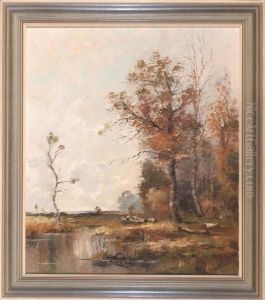 Holzer An Einem Moorweiher Am Herbstlichen Waldrand by Klaus Richter