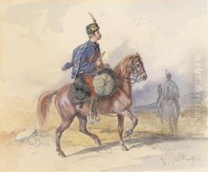 A Hungarian Rider by Wilhelm Richter