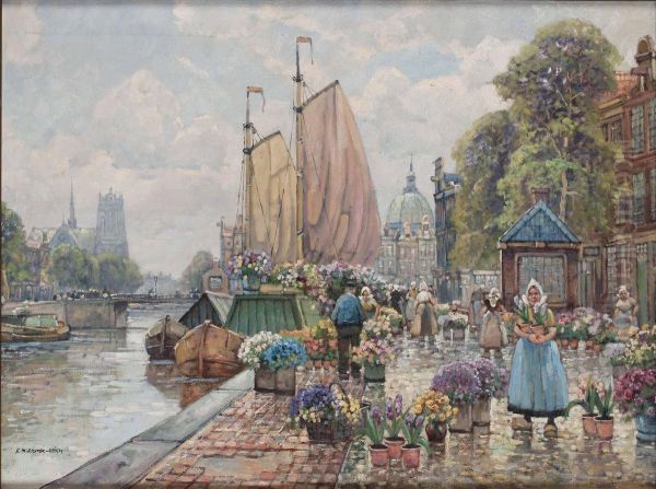 Hollandischer Blumenmarkt - view 1