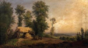 Le Repos Pres De La Chaumiere by Francois Edme Ricois
