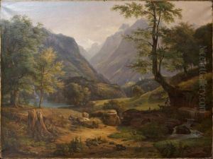Paysage De Suisse by Francois Edme Ricois