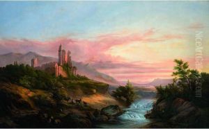 Ruines Dans La Vallee (beauvoir?) by Francois Edme Ricois