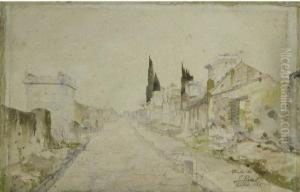 Pompei, La Rue Des Sepulcres by Leopold Ridel