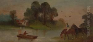 Horses On A Riverbank