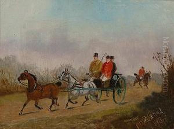 A Hapless Huntsman; A Lady And Gentleman Driving A Dog Cart. - view 1