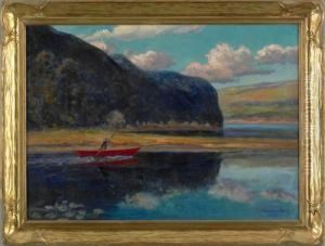 The River Charles River At Auburndale,mass. by Henry Orne Rider