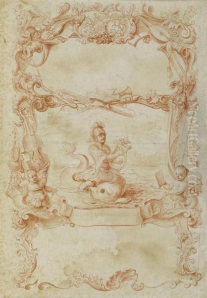 Design For A Title Page With Musical Instruments - view 1
