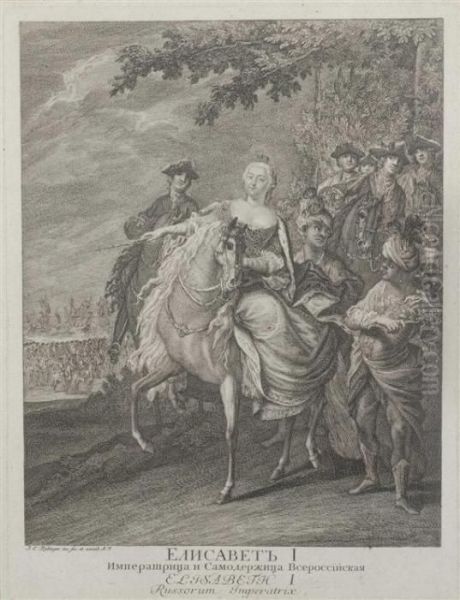 Die Kaiserin Elisabeth I. Von Russland Zu Pferde - view 1
