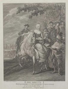 Die Kaiserin Elisabeth I. Von Russland Zu Pferde by Johann Elias Ridinger or Riedinger