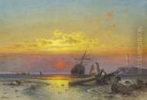 Beached Vessels At Dusk Beached Vessels At Dusk