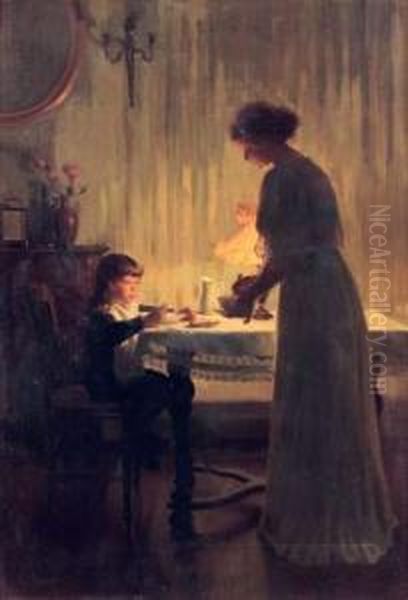 Mere Et Enfant Dans Un Interieur - view 1