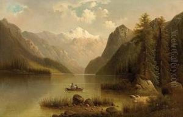 Fischerboot Im Gebirgssee - view 1
