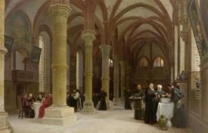 The Summer Refectory At Maulbronn Monastery by Wilhelm Ludwig Fr. Riefstahl