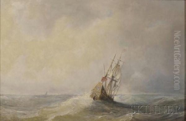 Dutch Galleon At Sail - view 1