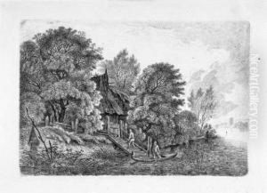 Fluss- Und Waldlandschaften Mit Staffage by Jakob Rieger