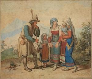 Italienischebauernfamilie by Johannes Riepenhausen