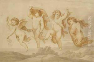 Vier Amoretten Als Personifikation Der Jahreszeiten. by Johannes Riepenhausen