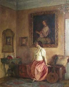 Dame Im Interieur by August Rieper