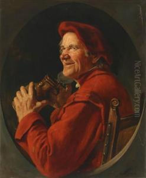 Man With Flagon - view 1