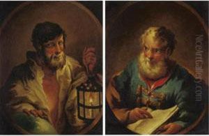 Portrait Of Diogenes 
And
 Portrait Of Socrates: A Pair
