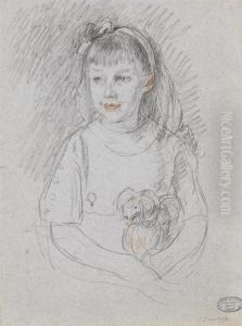 Etude De Tete De Femme Regardant Vers La Gauche