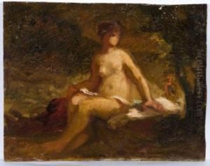 Femme Nue Sortant Du Bain by Leon Louis Antoine Riesener