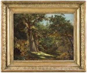 Vieux Chene Dans Un Sous-bois by Leon Louis Antoine Riesener