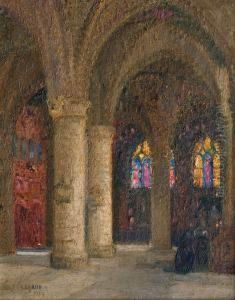 Interior De Iglesia by Pierre Gaston Rigaud