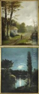 Riviere Au Clair De Lune by L. Rigault