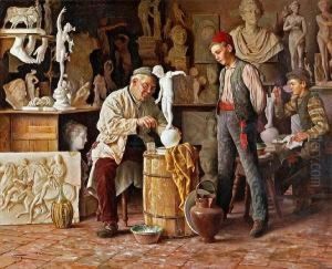 In The Sculptor's Studio by Vittorio Rignano