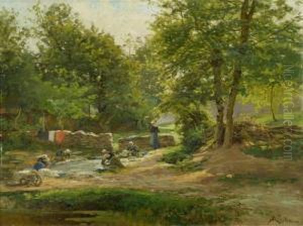 Washerwomen At The River. - view 1
