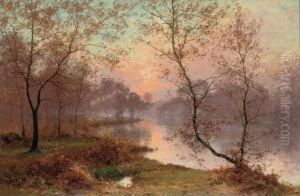 Sunset Over The Water by Albert Gabriel Rigolot