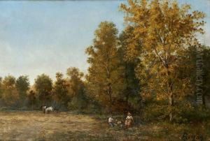 Le Repos Du Laboureur by Auguste Rigon