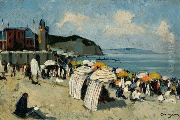 A Multitude Of Figures On The Beach Of Dieppe - view 1