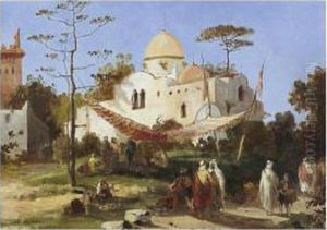 Repos Pres De La Mosquee by Auguste Rigon