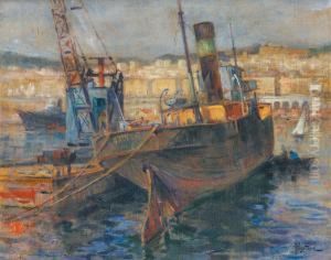 Port Et Ville D'alger by Alexandre Rigotard