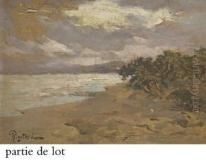 Bord De Mer Avec Cabane by Alexandre Rigotard