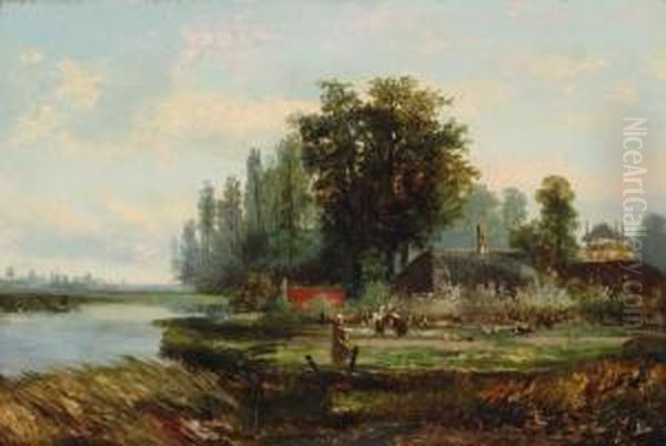 People By A Farmyard - view 1