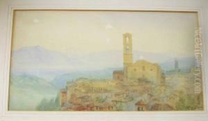 Italian Townscape, Watercolour Drawing by Alexander Wallace Rimington