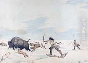 Blackfoot Hunting In Snow Shoes Blackfoot Hunting In Snow Shoes