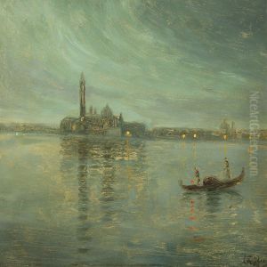 View From Venice By Night by Laurits Andersen Ring