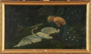 Leda Et Le Cygne by Lucien Rion
