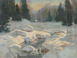 Winter Sunset by Eric John Benson Riordon