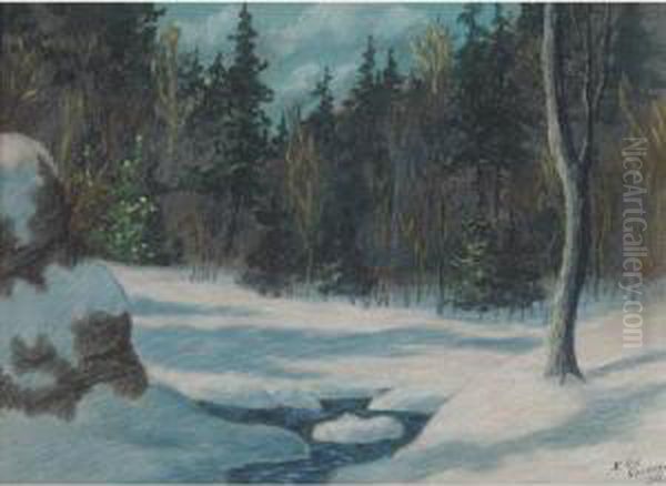 Stream In Winter - view 1