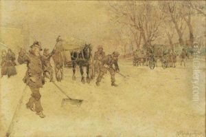 Clearing The Snow by P.E. Rischgitz