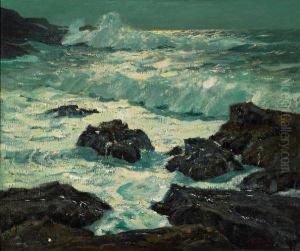Moonbeams, California Coast by William Frederick Ritschel