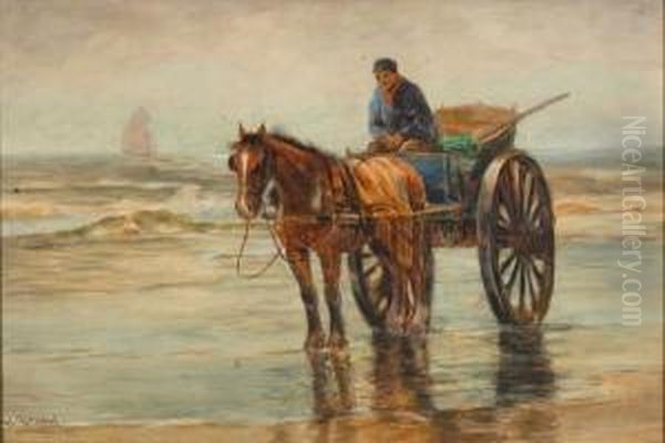 Man In A Horse And Cart - view 1