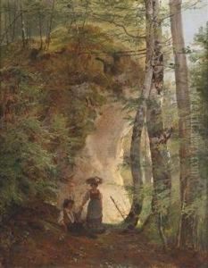 Encounter In The Forest by Eduard Ritter