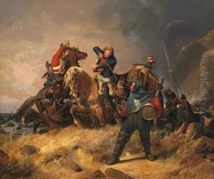 Battle With Smugglers On The English Coast by Henry Ritter