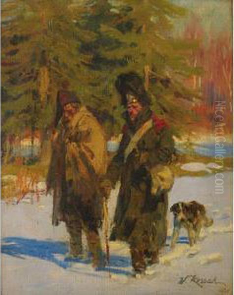 The French Old Guard Retreating From Russia - view 1